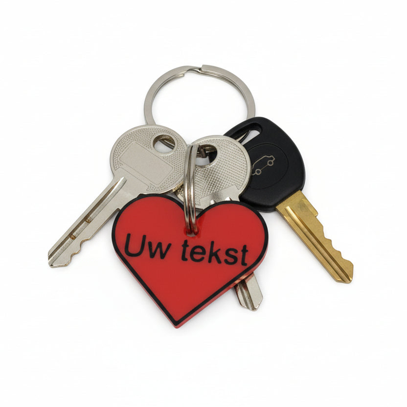 sleutelhanger hart met naam